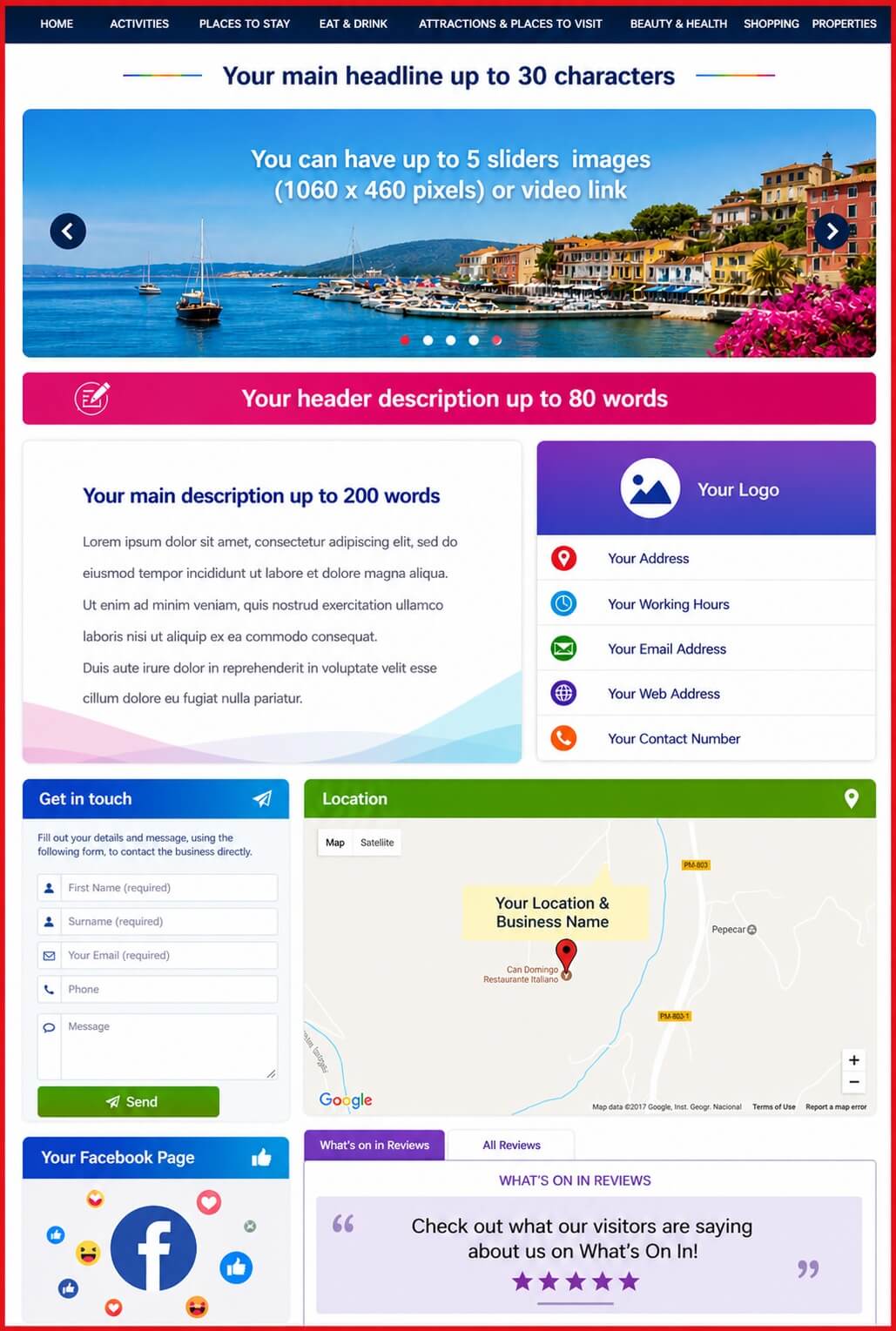 Sales Page Layout when Advertise in Dartford